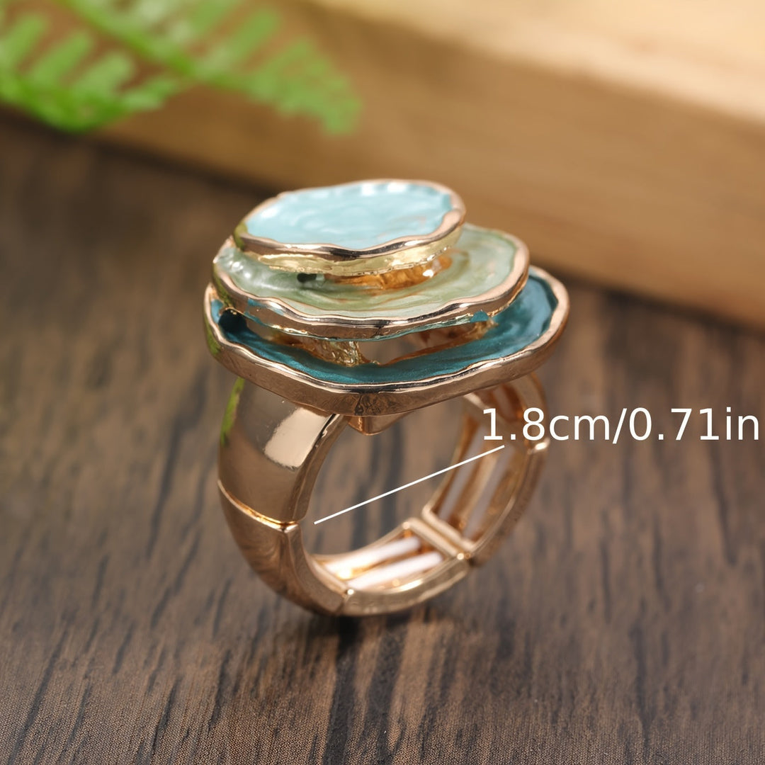 Triple-Layer Bohemian Enamel Ring