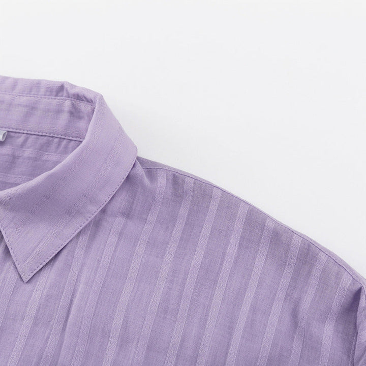 Yselia - Light and Airy Button-Up Shirt and Shorts Ensemble