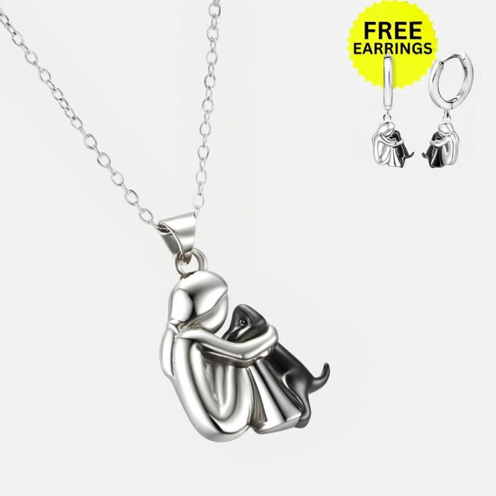 Embrace Pendant Necklace with Complimentary Earrings – Special Limited Time Deal