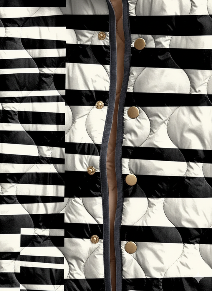 Women's Modern Striped Quilted Jacket