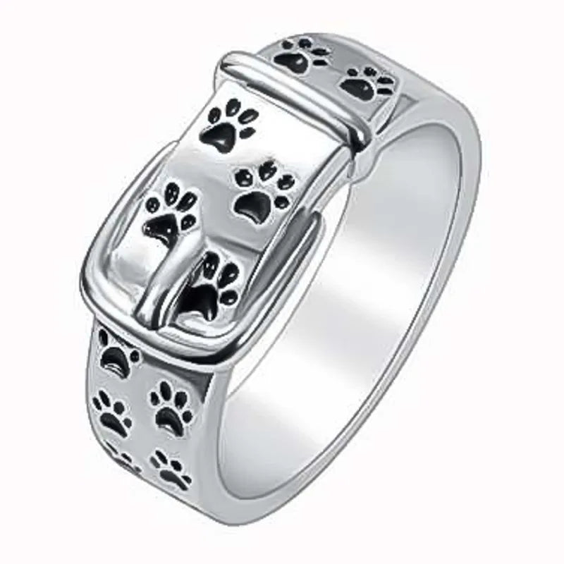Charming and Trendy Dog-Themed Collar Ring