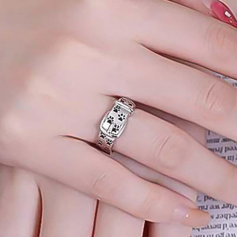 Charming and Trendy Dog-Themed Collar Ring