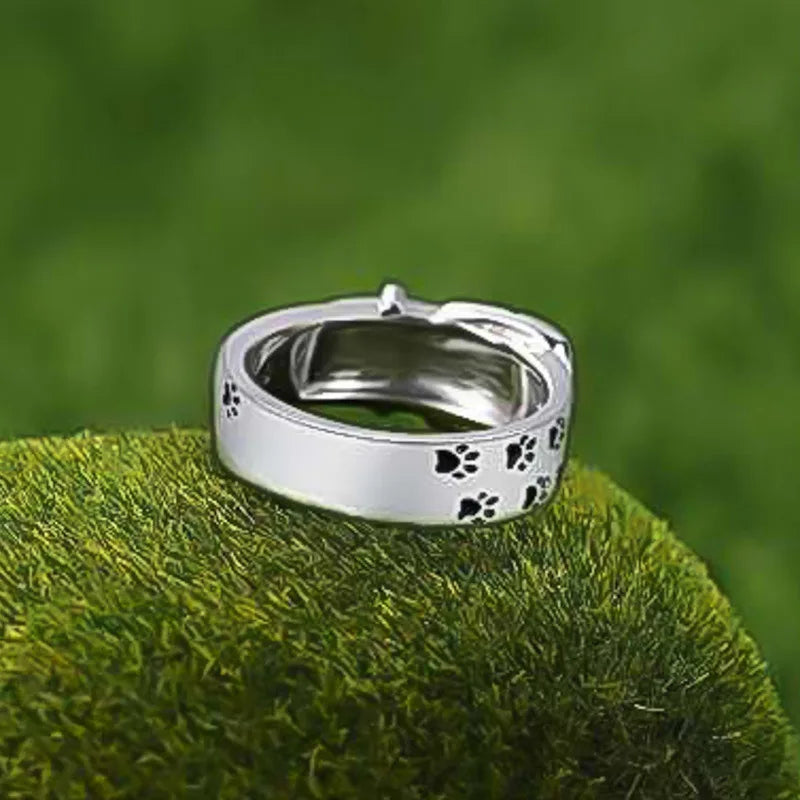 Charming and Trendy Dog-Themed Collar Ring