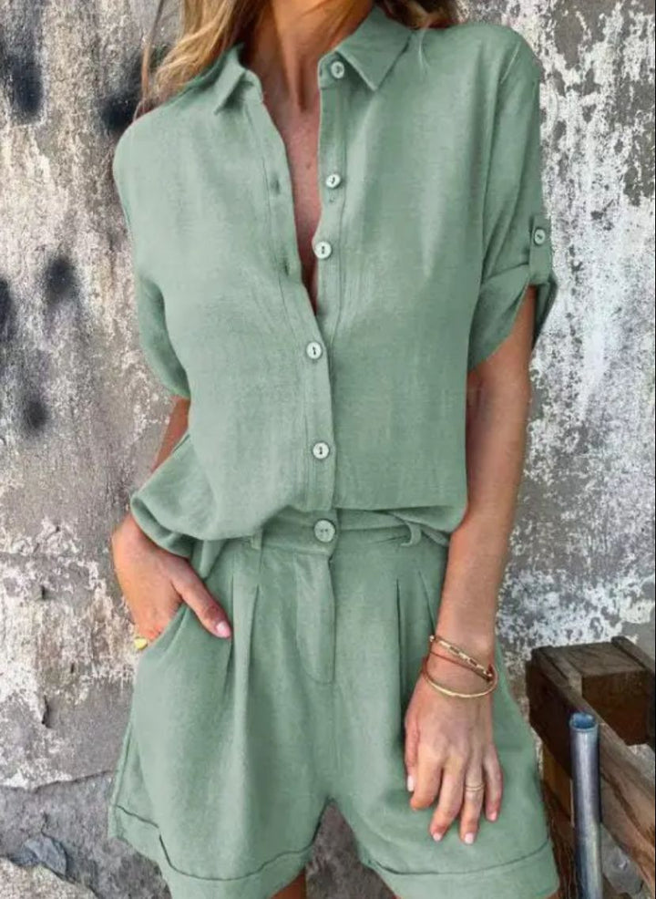 Noa - Linen Blend Two-Piece Outfit