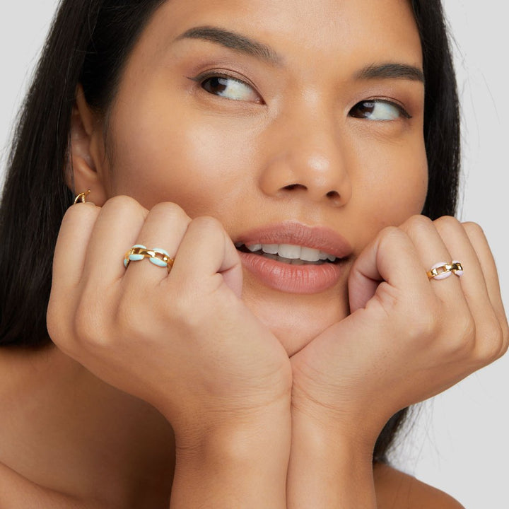 Reya Blue Chain Ring