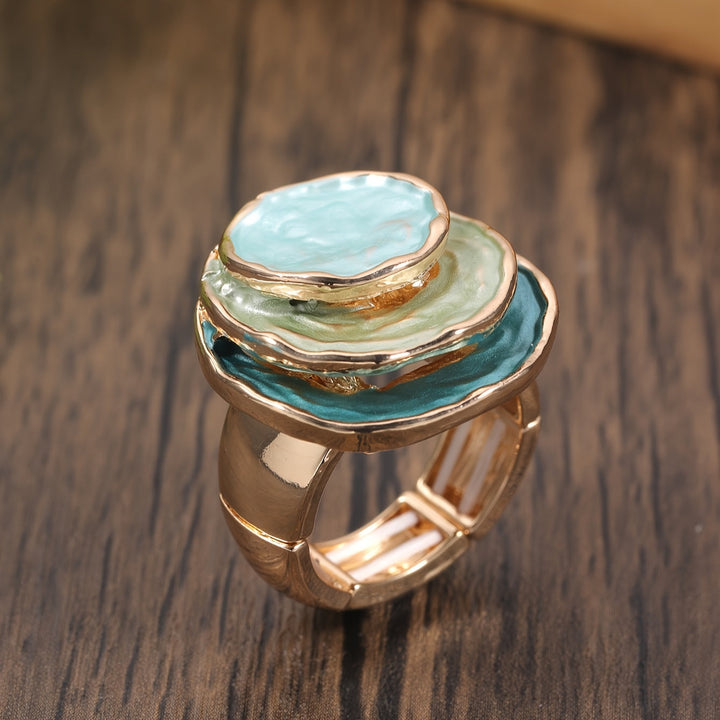 Triple-Layer Bohemian Enamel Ring