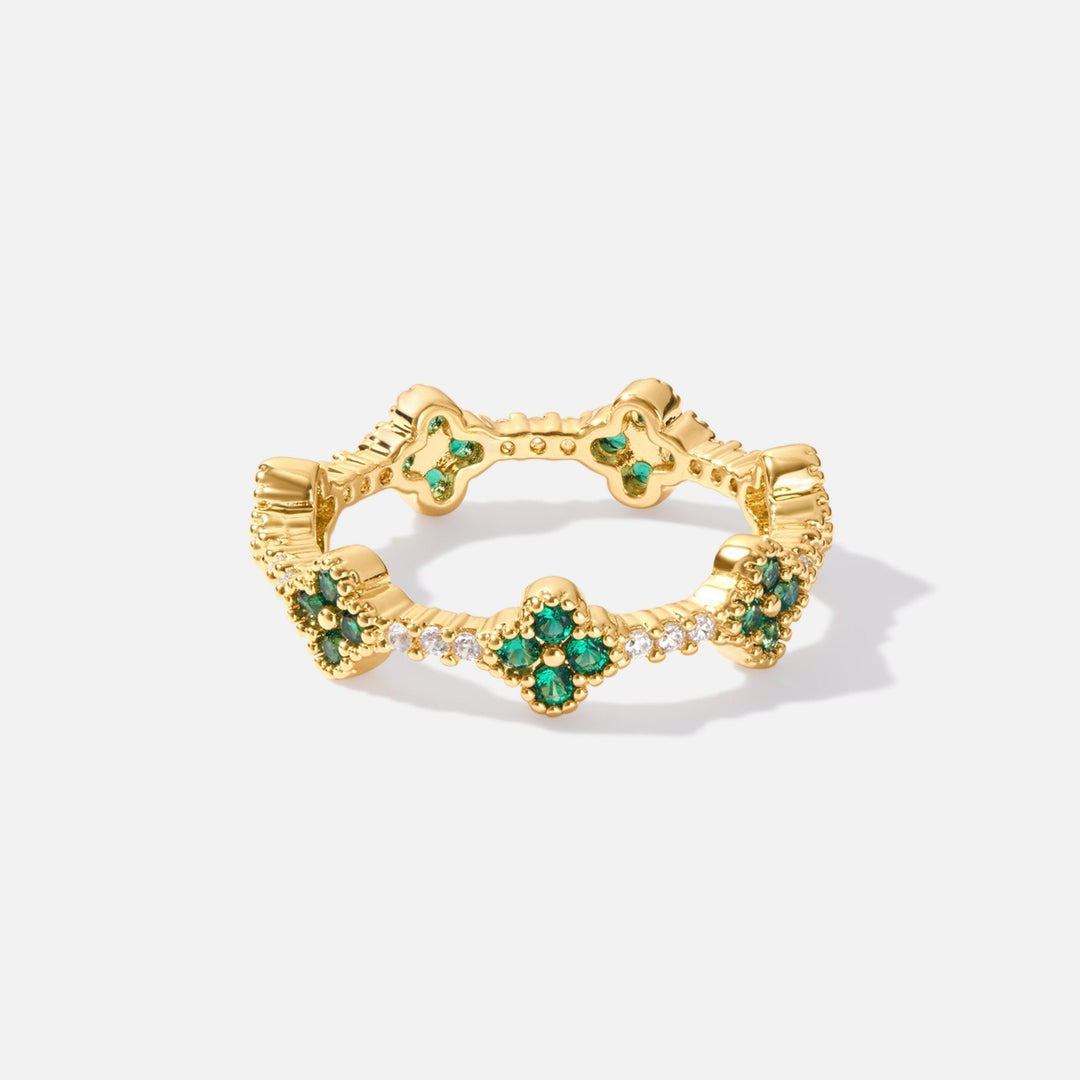 Marisol - Clover-Shaped Crystal Ring