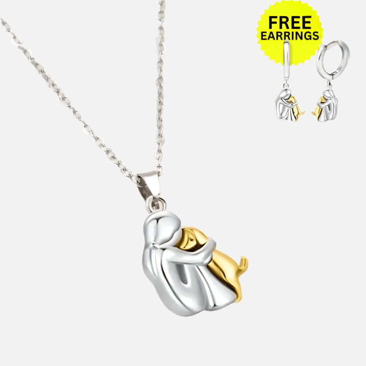 Embrace Pendant Necklace with Complimentary Earrings – Special Limited Time Deal