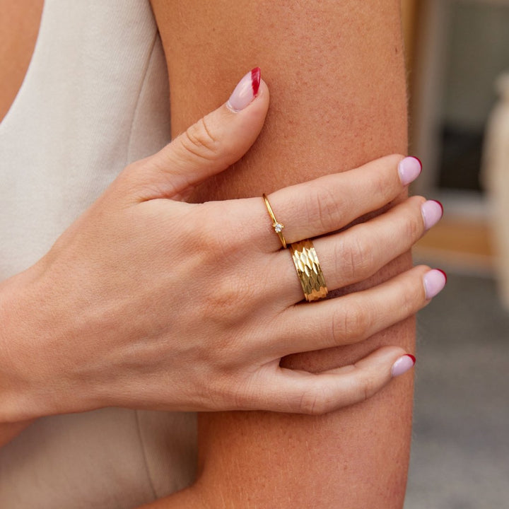 Jimena - Glass Heart-Shaped Ring