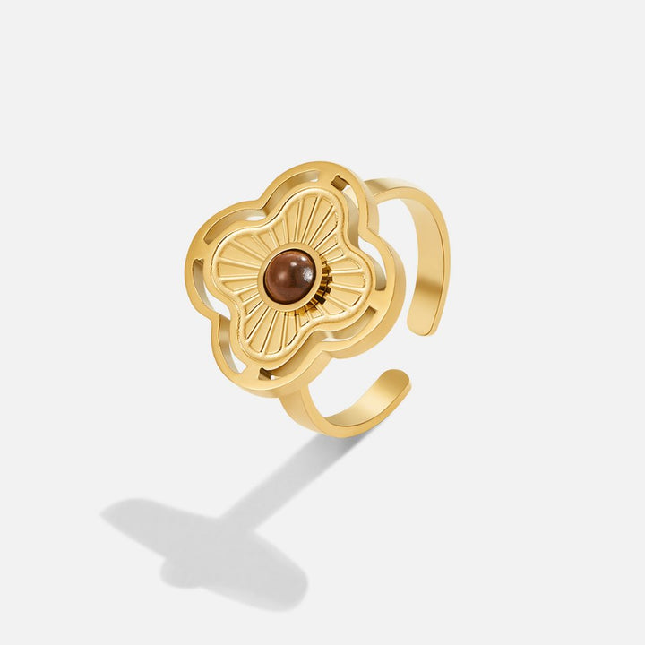 Fortune Blossom Tiger Eye Ring